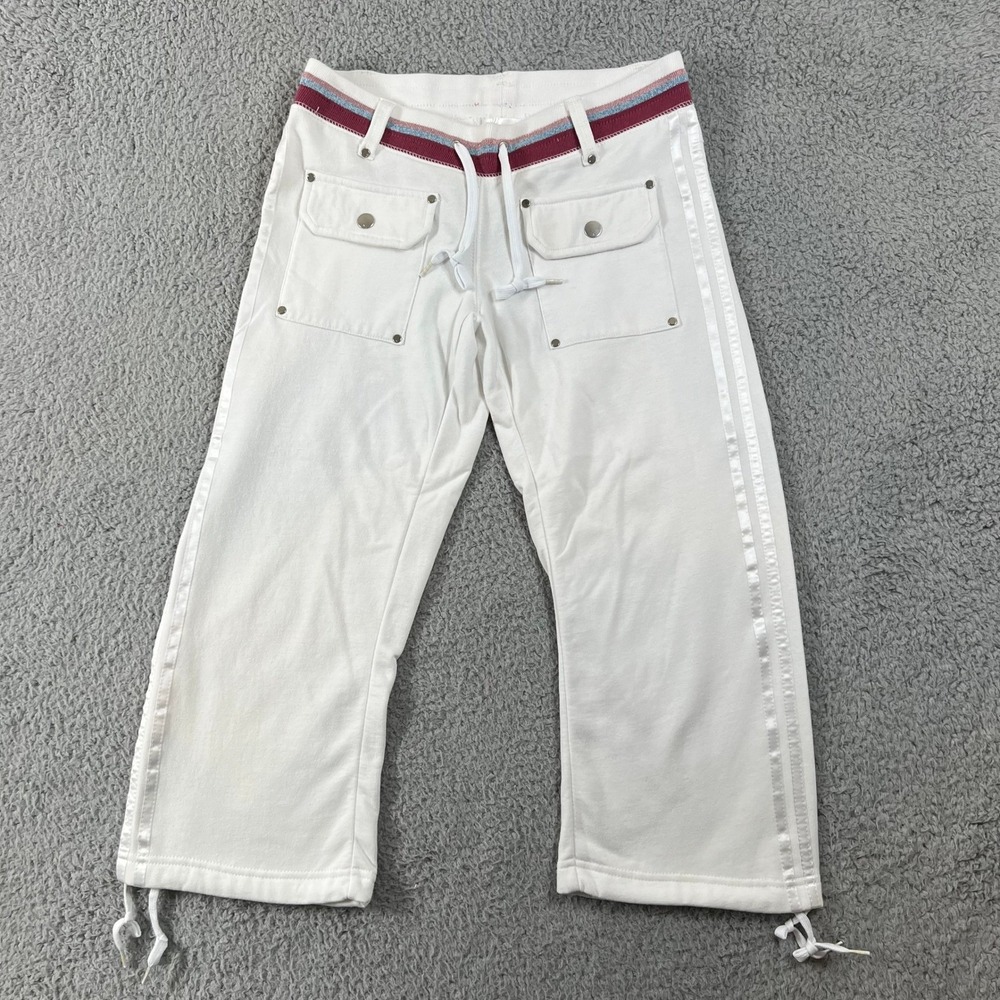 Triple Five Soul Cropped Pants Vintage White Sweatpants Women's XS NWT